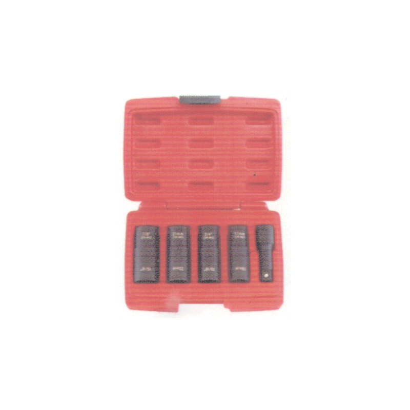 1/2"5pcs Thin Wall Flip Impact Socket Set